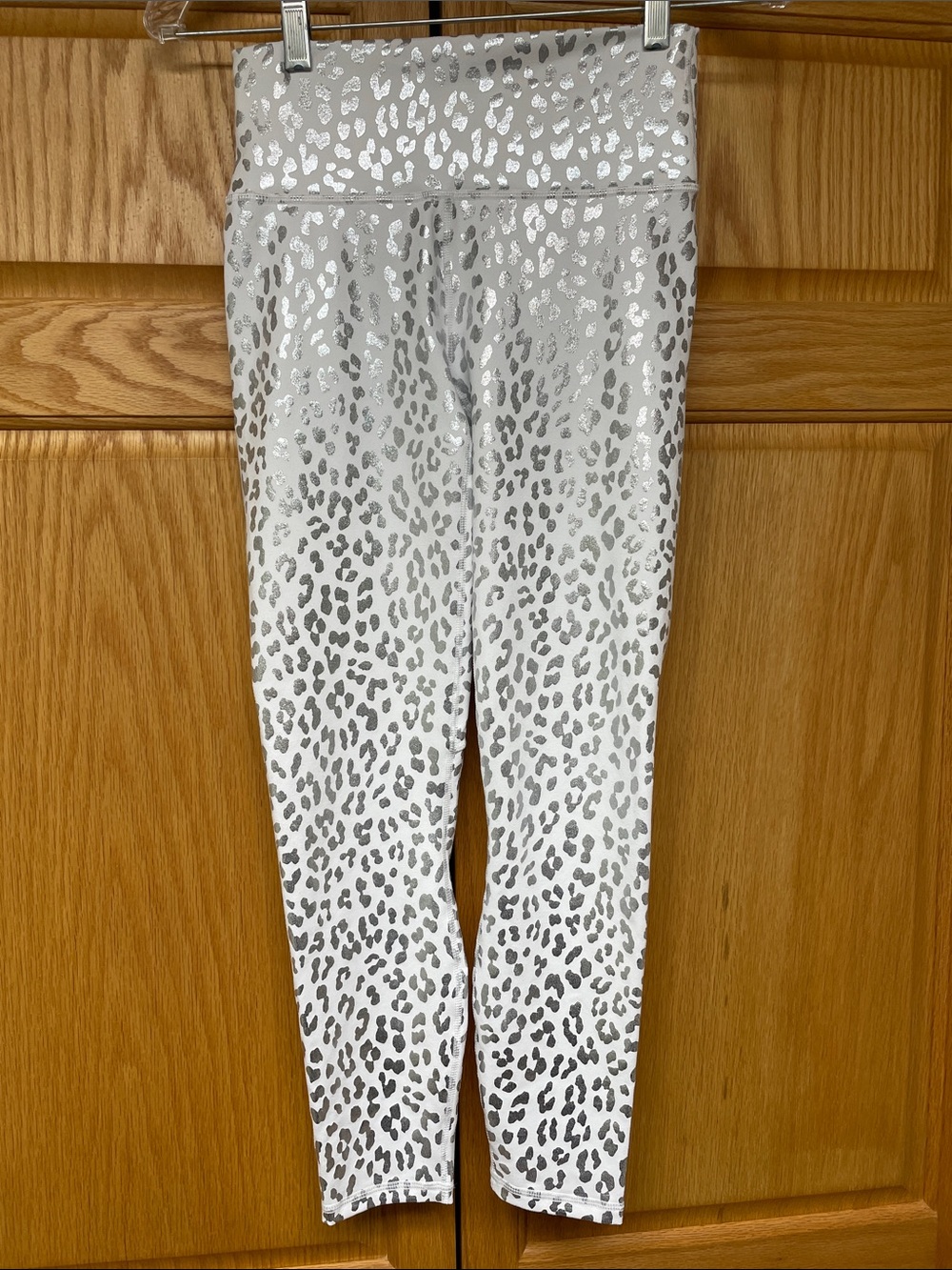 Fabletics Silver Cheetah Leggings - Size XS